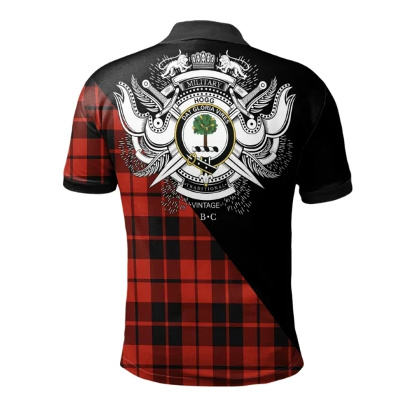 Hogg Clan Polo Shirt, Scottish Tartan Hogg Clans Polo Shirt Military Style - Image 2