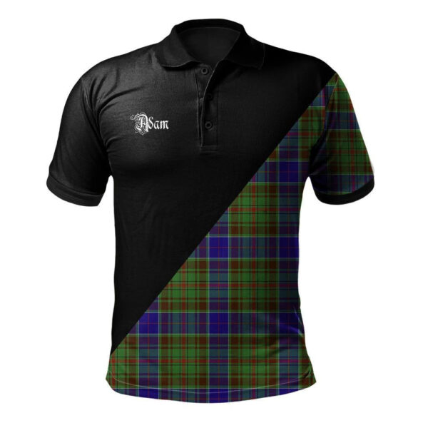 Adam Clan Polo Shirt, Scottish Tartan Adam Clans Polo Shirt Military Style