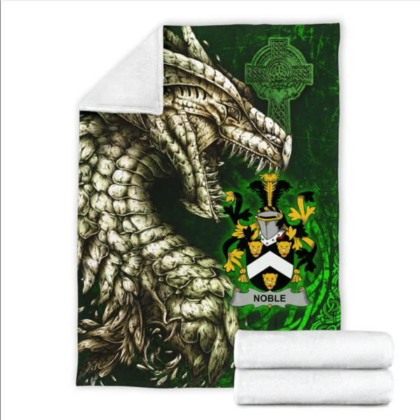 Ireland Premium Blanket - Noble Family Crest Blanket - Dragon Claddagh Cross - Image 2