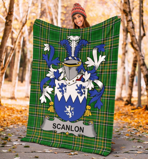 Ireland Premium Blanket - Scanlon or O'Scanlan Ireland Blanket Irish National Tartan - Image 4