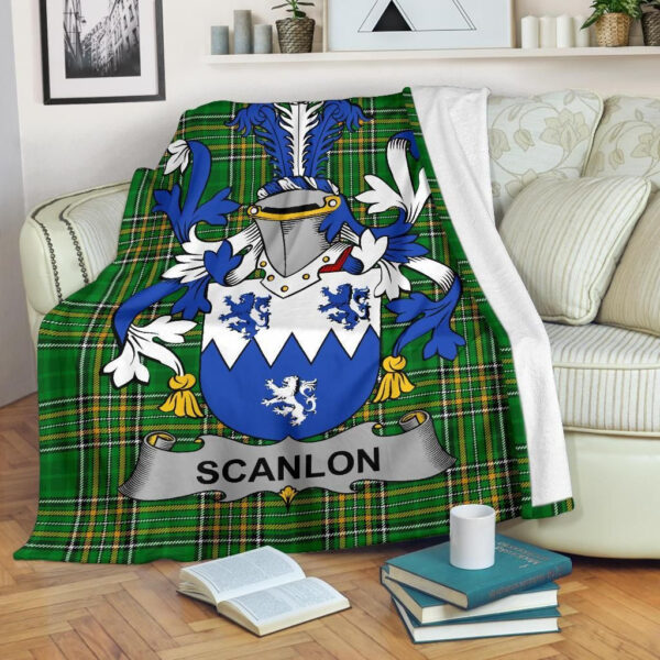 Ireland Premium Blanket - Scanlon or O'Scanlan Ireland Blanket Irish National Tartan