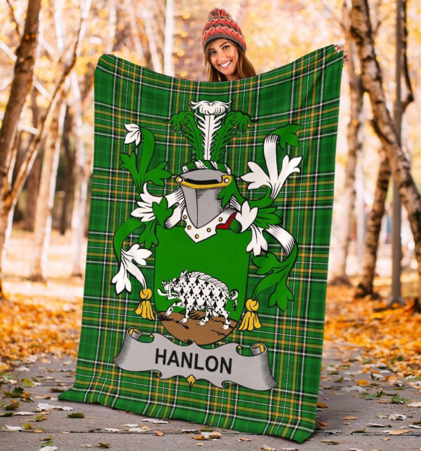 Ireland Premium Blanket - Hanlon or O'Hanlon Ireland Blanket Irish National Tartan - Image 4