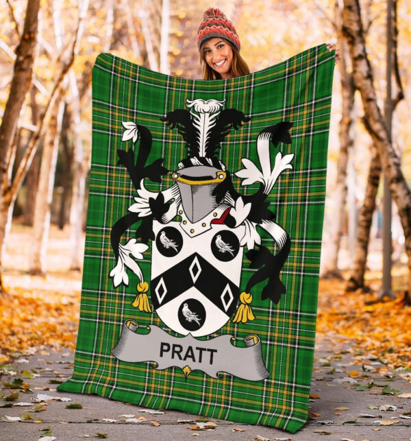 Ireland Premium Blanket - Pratt Ireland Blanket Irish National Tartan - Image 4