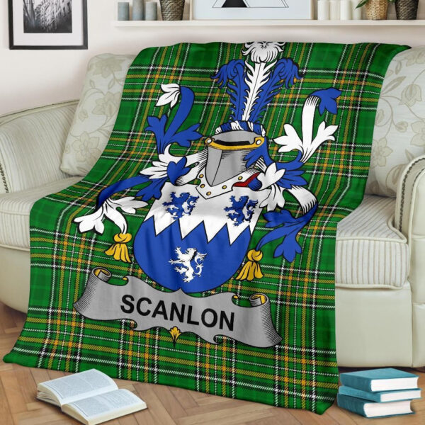 Ireland Premium Blanket - Scanlon or O'Scanlan Ireland Blanket Irish National Tartan - Image 2