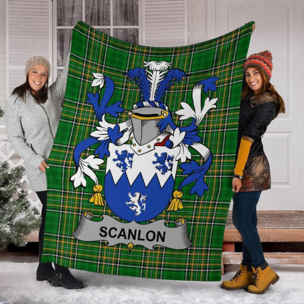 Ireland Premium Blanket - Scanlon or O'Scanlan Ireland Blanket Irish National Tartan - Image 6