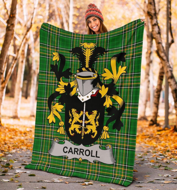 Ireland Premium Blanket - Carroll or O'Carroll Ireland Blanket Irish National Tartan - Image 4