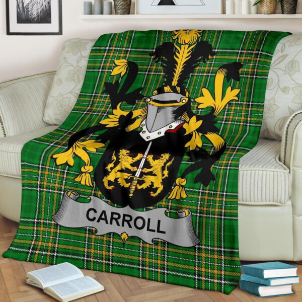 Ireland Premium Blanket - Carroll or O'Carroll Ireland Blanket Irish National Tartan - Image 2