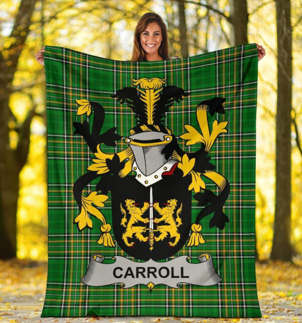 Ireland Premium Blanket - Carroll or O'Carroll Ireland Blanket Irish National Tartan - Image 5