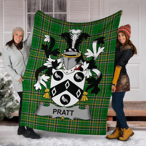 Ireland Premium Blanket - Pratt Ireland Blanket Irish National Tartan - Image 6