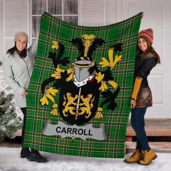 Ireland Premium Blanket - Carroll or O'Carroll Ireland Blanket Irish National Tartan - Image 6