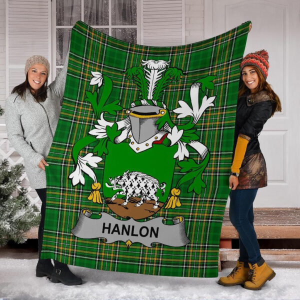 Ireland Premium Blanket - Hanlon or O'Hanlon Ireland Blanket Irish National Tartan - Image 6