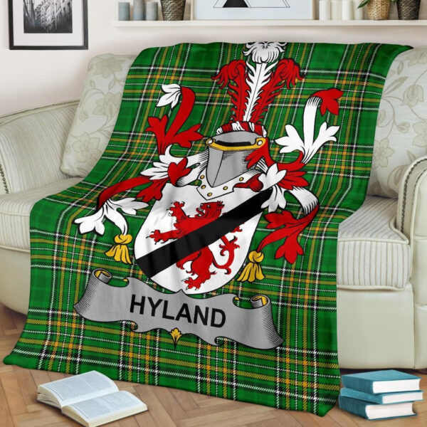 Ireland Premium Blanket - Hyland or O'Hyland Ireland Blanket Irish National Tartan - Image 2