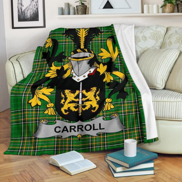 Ireland Premium Blanket - Carroll or O'Carroll Ireland Blanket Irish National Tartan