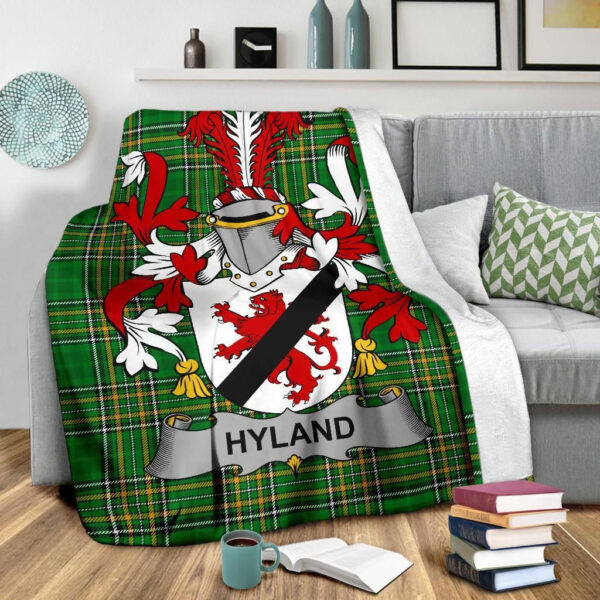 Ireland Premium Blanket - Hyland or O'Hyland Ireland Blanket Irish National Tartan - Image 3