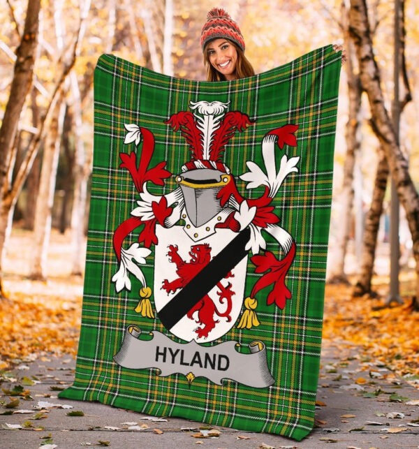 Ireland Premium Blanket - Hyland or O'Hyland Ireland Blanket Irish National Tartan - Image 4