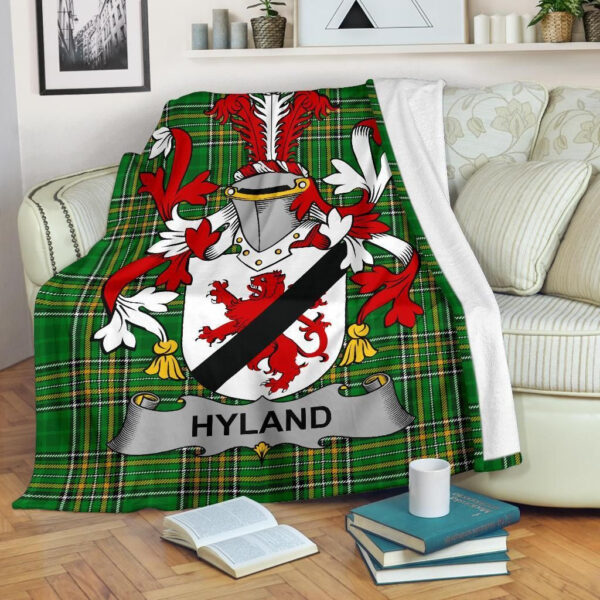 Ireland Premium Blanket - Hyland or O'Hyland Ireland Blanket Irish National Tartan