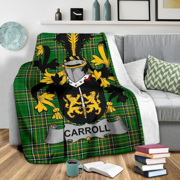 Ireland Premium Blanket - Carroll or O'Carroll Ireland Blanket Irish National Tartan - Image 3