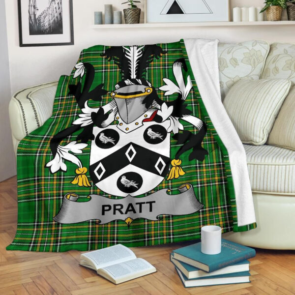 Ireland Premium Blanket - Pratt Ireland Blanket Irish National Tartan