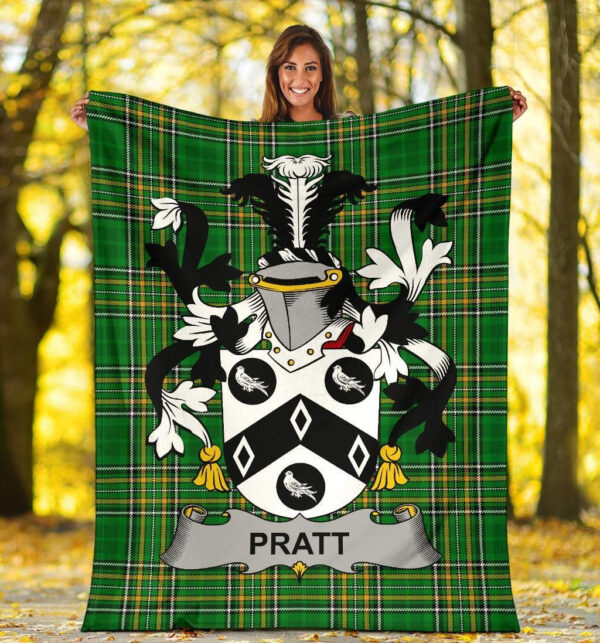 Ireland Premium Blanket - Pratt Ireland Blanket Irish National Tartan - Image 5