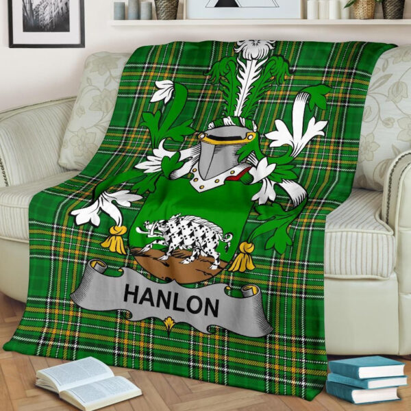 Ireland Premium Blanket - Hanlon or O'Hanlon Ireland Blanket Irish National Tartan - Image 2