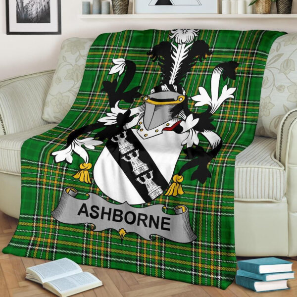 Ireland Premium Blanket - Ashborne Ireland Blanket Irish National Tartan - Image 2