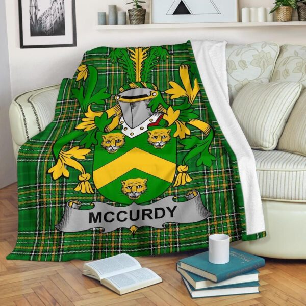 Ireland Premium Blanket - McCurdy or Curdy Ireland Blanket Irish National Tartan