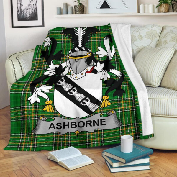 Ireland Premium Blanket - Ashborne Ireland Blanket Irish National Tartan