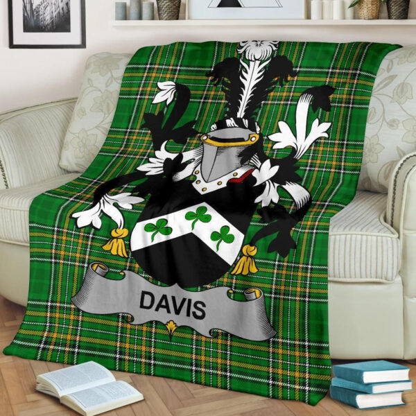 Ireland Premium Blanket - Davis Ireland Blanket Irish National Tartan - Image 2