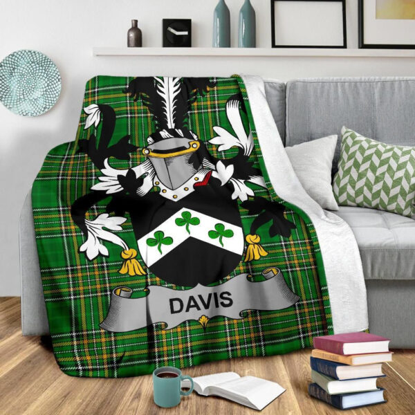 Ireland Premium Blanket - Davis Ireland Blanket Irish National Tartan - Image 3