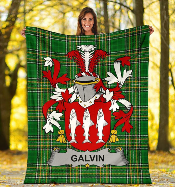 Ireland Premium Blanket - Galvin or O'Galvin Ireland Blanket Irish National Tartan - Image 5