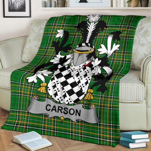 Ireland Premium Blanket - Carson Ireland Blanket Irish National Tartan - Image 2