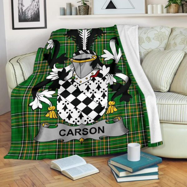 Ireland Premium Blanket - Carson Ireland Blanket Irish National Tartan