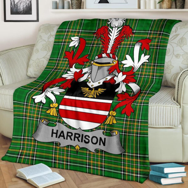 Ireland Premium Blanket - Harrison Ireland Blanket Irish National Tartan - Image 2