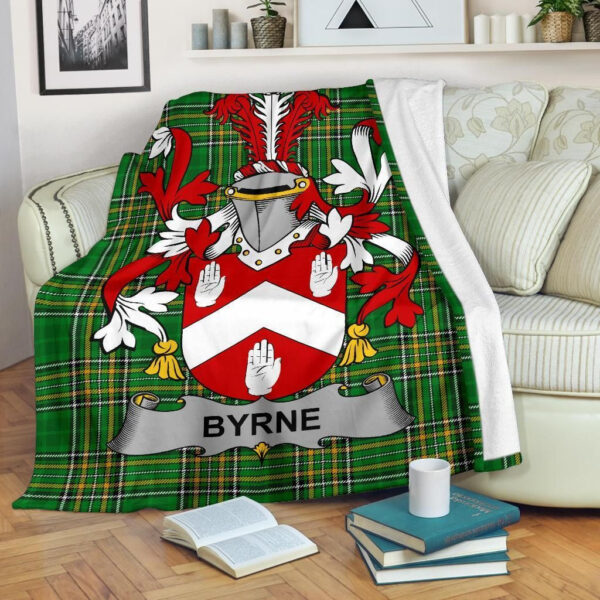 Ireland Premium Blanket - Byrne or O'Byrne Ireland Blanket Irish National Tartan