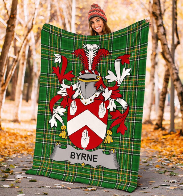 Ireland Premium Blanket - Byrne or O'Byrne Ireland Blanket Irish National Tartan - Image 4