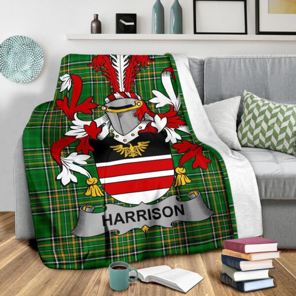 Ireland Premium Blanket - Harrison Ireland Blanket Irish National Tartan - Image 3