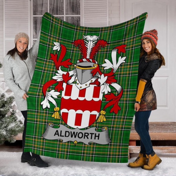 Ireland Premium Blanket - Aldworth Ireland Blanket Irish National Tartan - Image 6