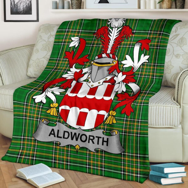 Ireland Premium Blanket - Aldworth Ireland Blanket Irish National Tartan - Image 2