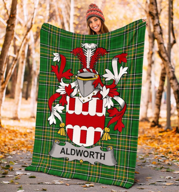 Ireland Premium Blanket - Aldworth Ireland Blanket Irish National Tartan - Image 4