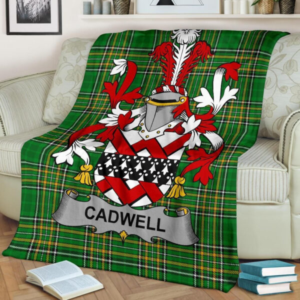 Ireland Premium Blanket - Cadwell or Caddell Ireland Blanket Irish National Tartan - Image 2