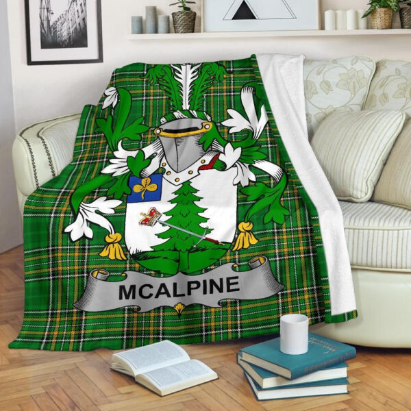 Ireland Premium Blanket - McAlpine or MacAlpin Ireland Blanket Irish National Tartan