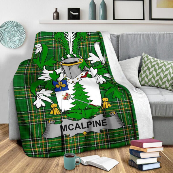 Ireland Premium Blanket - McAlpine or MacAlpin Ireland Blanket Irish National Tartan - Image 3