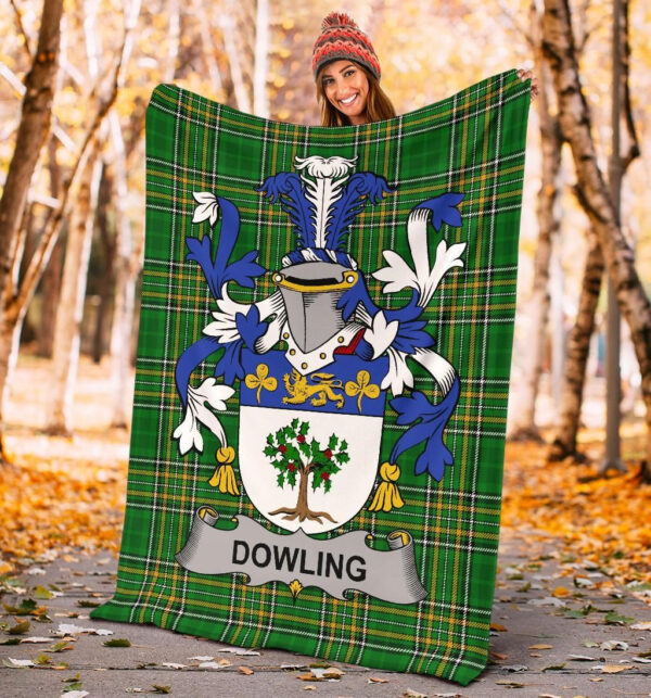 Ireland Premium Blanket - Dowling or O'Dowling Ireland Blanket Irish National Tartan - Image 4