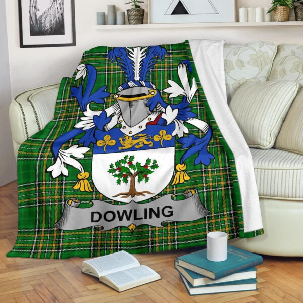 Ireland Premium Blanket - Dowling or O'Dowling Ireland Blanket Irish National Tartan