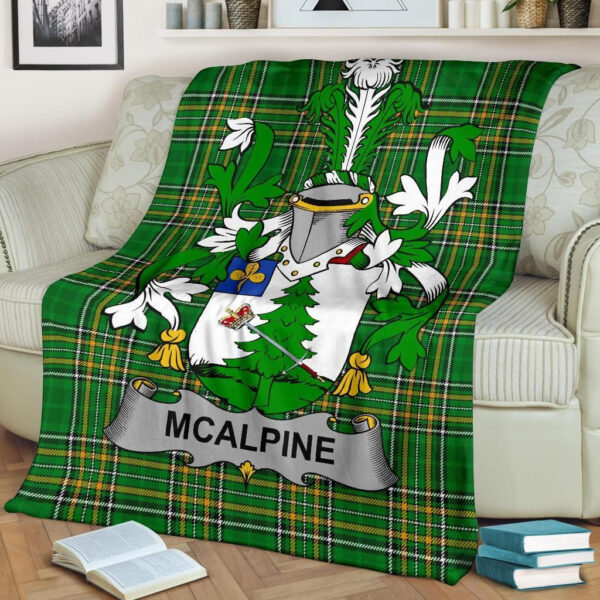 Ireland Premium Blanket - McAlpine or MacAlpin Ireland Blanket Irish National Tartan - Image 2