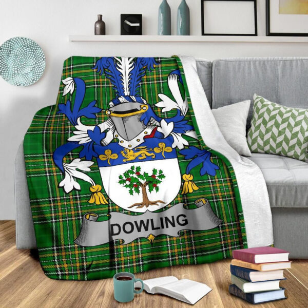 Ireland Premium Blanket - Dowling or O'Dowling Ireland Blanket Irish National Tartan - Image 3