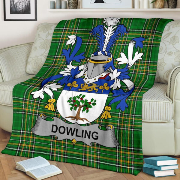 Ireland Premium Blanket - Dowling or O'Dowling Ireland Blanket Irish National Tartan - Image 2