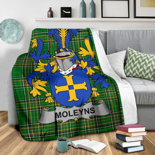 Ireland Premium Blanket - Moleyns Ireland Blanket Irish National Tartan - Image 3