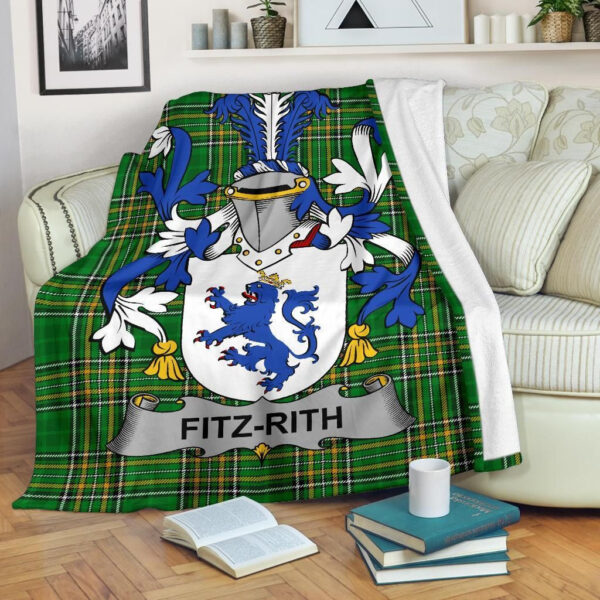 Ireland Premium Blanket - Fitz-Rith Ireland Blanket Irish National Tartan