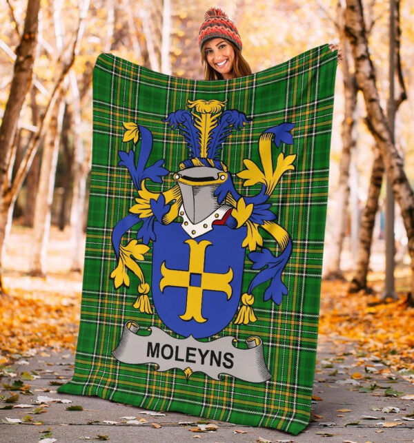 Ireland Premium Blanket - Moleyns Ireland Blanket Irish National Tartan - Image 4